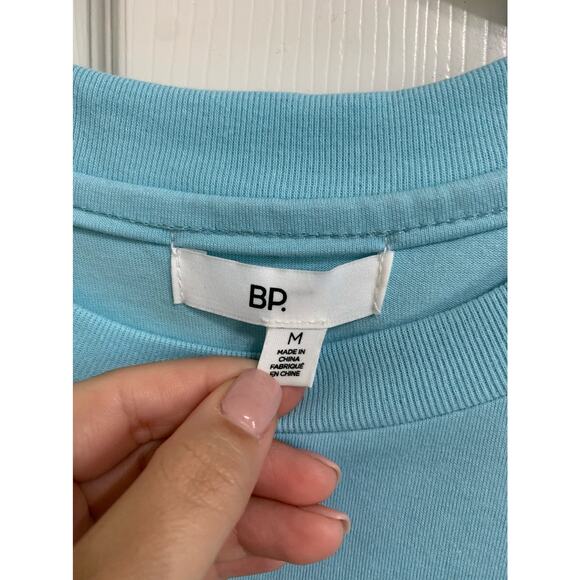 BP. Boxy Crop Graphic Tee In Blue Amuse Me‎ size Medium NEW - Picture 3 of 6